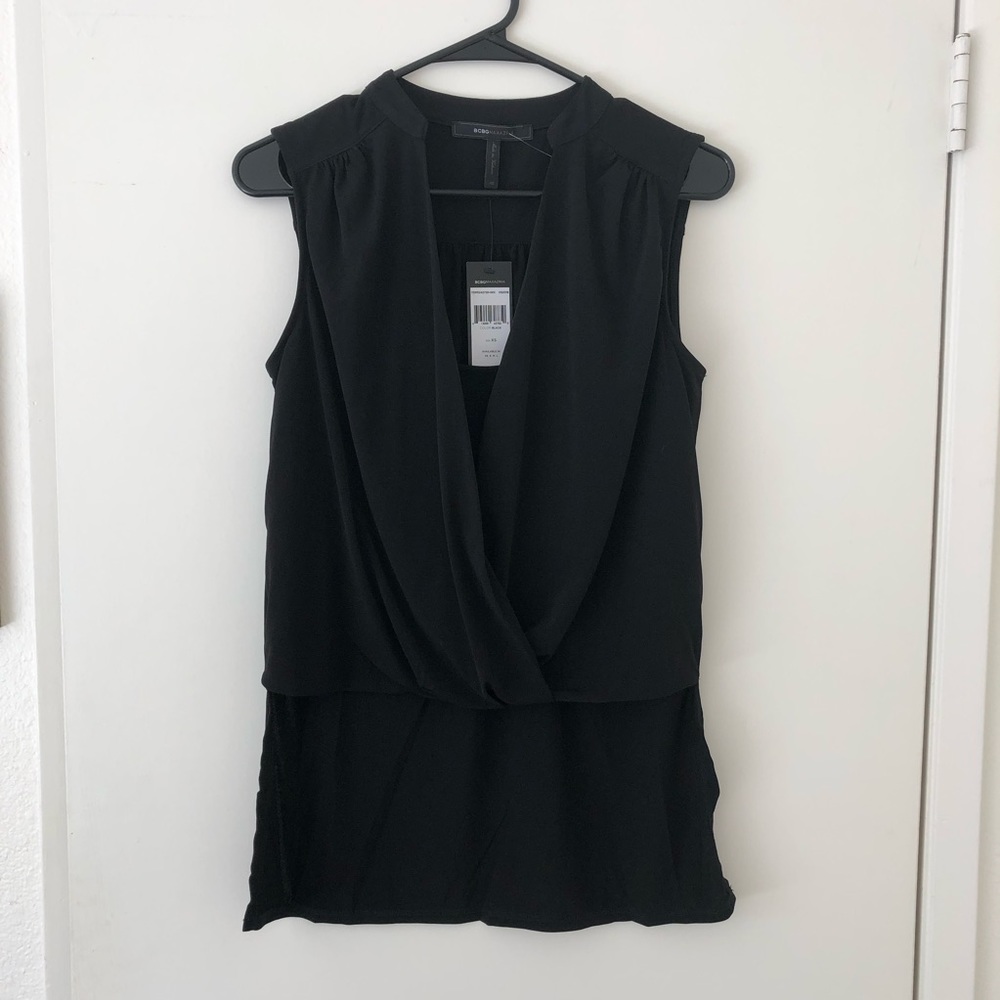 NWT BCBGMaxazria black blouse